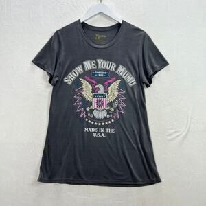 Show Me Your Mumu Made In The USA Oliver Tee Gray T-Shirt Small